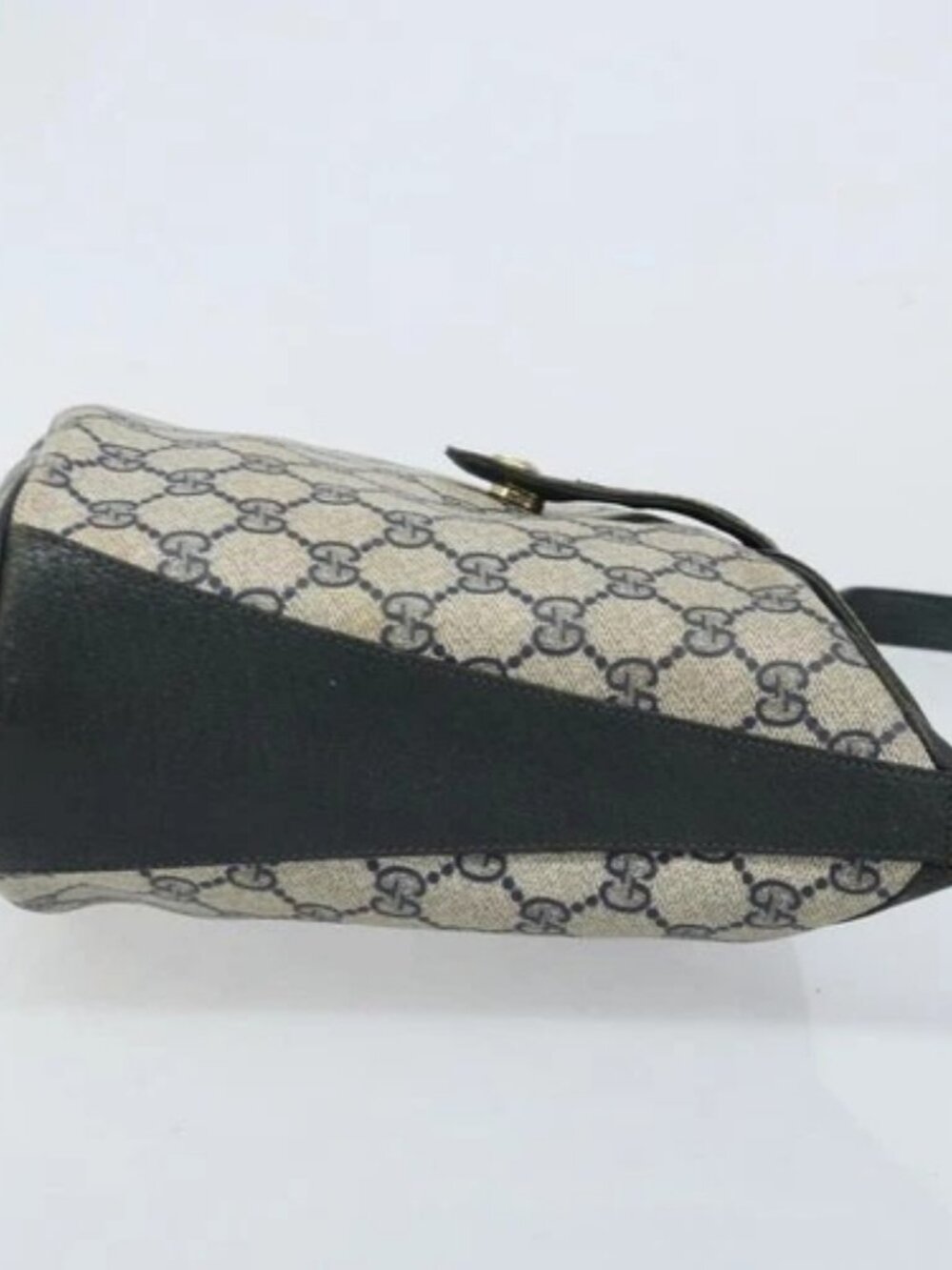 GUCCI GG Supreme Sherry Line Shoulder Bag PVC Navy Gold 904 02 081 Auth BSZ533 - Picture 4 of 16